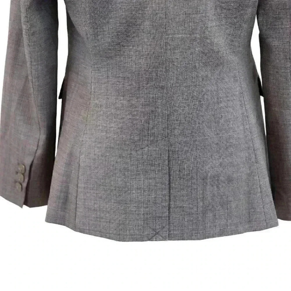 NWT Classiques Entier Wool Blazer Suit Jacket Gray Brown Color Size 8 Petite - Picture 8 of 8